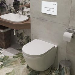 Комплект инсталляции Roxen StounFix Slim 570840 клавиша белый глянцевый