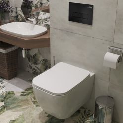 Комплект инсталляции Roxen StounFix Slim 579341 клавиша черный матовый
