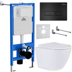 Комплект инсталляции Roxen StounFix Slim 577729 клавиша черный матовый