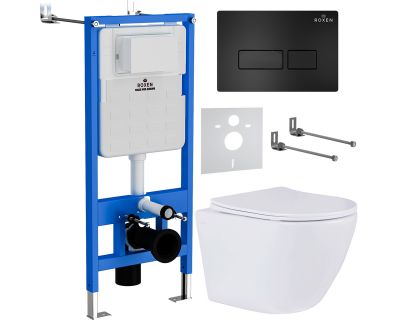 Комплект инсталляции Roxen StounFix Slim 577729 клавиша черный матовый