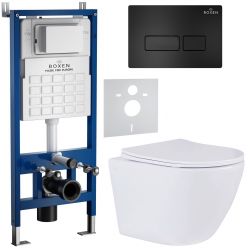 Комплект инсталляции Roxen StounFix Slim 577729 клавиша черный матовый