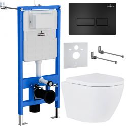 Комплект инсталляции Roxen StounFix Slim 579124 клавиша черный матовый
