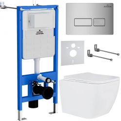 Комплект инсталляции Roxen StounFix Slim 592045 клавиша хром глянцевый