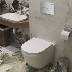 Комплект инсталляции Roxen StounFix Slim 585987 клавиша хром глянцевый