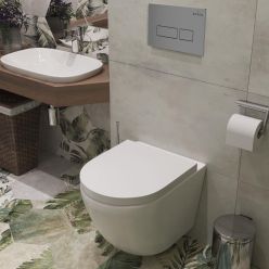 Комплект инсталляции Roxen StounFix Slim 605017 клавиша хром матовый