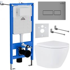 Комплект инсталляции Roxen StounFix Slim 605017 клавиша хром матовый