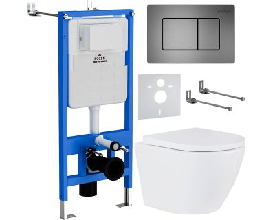 Комплект инсталляции Roxen StounFix Slim 614314 клавиша оружейная сталь