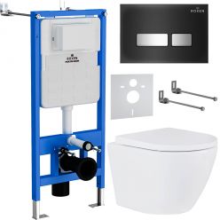 Комплект инсталляции Roxen StounFix Slim 643669 клавиша черная