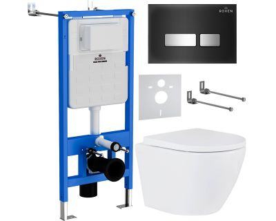 Комплект инсталляции Roxen StounFix Slim 643669 клавиша черная