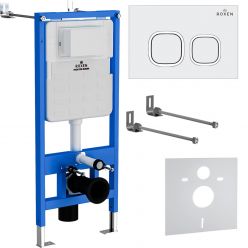 Комплект инсталляции Roxen StounFix Slim 826157 4в1 клавиша белый/хром