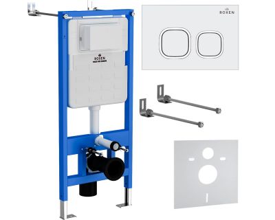 Комплект инсталляции Roxen StounFix Slim 826157 4в1 клавиша белый/хром