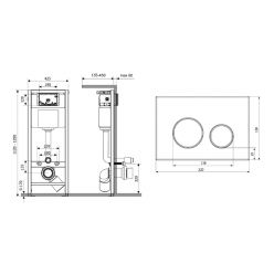 Система инсталляции для подвесного унитаза 5 в 1 Lavinia Boho Relfix 77020048