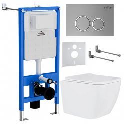 Комплект инсталляции с унитазом Roxen StounFix Slim 530473