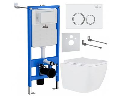 Комплект инсталляции с унитазом Roxen StounFix Slim 503394
