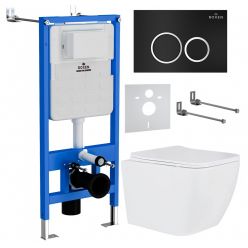 Комплект инсталляции с унитазом Roxen StounFix Slim 506802
