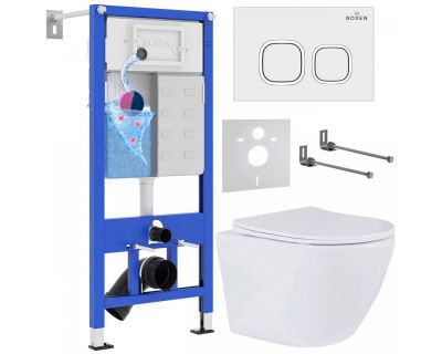 Комплект инсталляции с унитазом Roxen StounFix Dual Fresh 533395