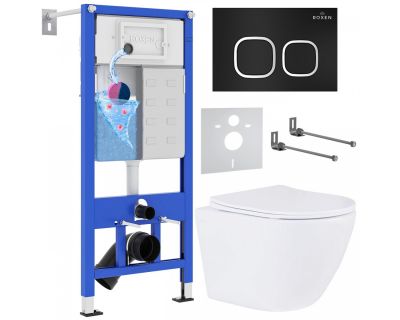 Комплект инсталляции с унитазом Roxen StounFix Dual Fresh 543169