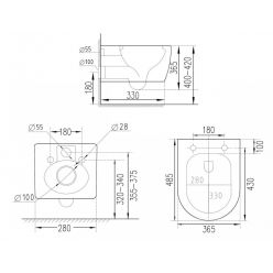 Комплект инсталляции с унитазом Roxen StounFix Dual Fresh 543169