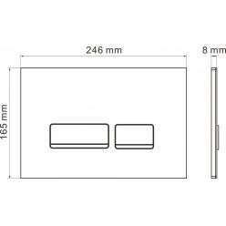 Инсталляция для подвесного унитаза Roxen StounFix Slim 710200 с клавишей смыва Glass 430280B