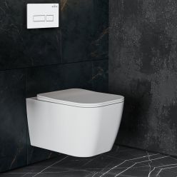 Комплект инсталляции Roxen с унитазом StounFix Slim 571468 клавиша белый глянцевый