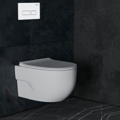 Комплект инсталляции Roxen с унитазом StounFix Slim 576390 клавиша белый глянцевый