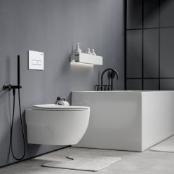 Комплект инсталляции Roxen с унитазом StounFix Slim 576390 клавиша белый глянцевый