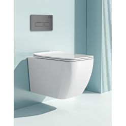 Комплект инсталляции Roxen с унитазом StounFix Slim 606295 клавиша хром матовый