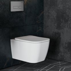 Комплект инсталляции Roxen с унитазом StounFix Slim 606295 клавиша хром матовый