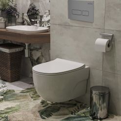 Комплект инсталляции Roxen с унитазом StounFix Slim 607036 клавиша хром матовый