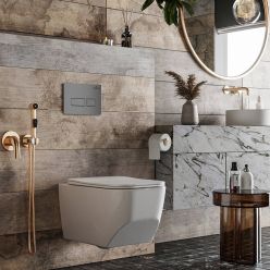 Комплект инсталляции Roxen с унитазом StounFix Slim 608537 клавиша хром матовый