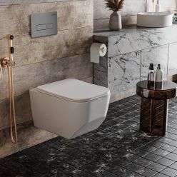 Комплект инсталляции Roxen с унитазом StounFix Slim 608537 клавиша хром матовый