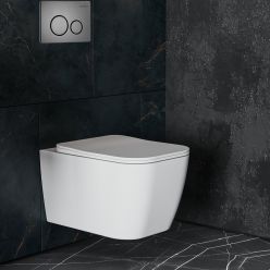 Комплект инсталляции Roxen с унитазом StounFix Slim 625840 клавиша оружейная сталь