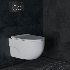 Комплект инсталляции Roxen с унитазом StounFix Slim 507542 клавиша черная