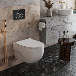 Комплект инсталляции Roxen с унитазом StounFix Slim 507542 клавиша черная