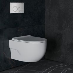 Комплект инсталляции Roxen с унитазом StounFix Slim 516917 6 в 1 клавиша хром