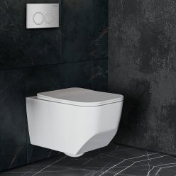 Комплект инсталляции Roxen с унитазом StounFix Slim 518414 6 в 1 клавиша хром