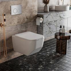 Комплект инсталляции Roxen с унитазом StounFix Slim 518414 6 в 1 клавиша хром