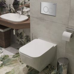 Комплект инсталляции Roxen с унитазом StounFix Slim 518414 6 в 1 клавиша хром