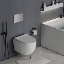 Комплект инсталляции Roxen с унитазом StounFix Slim 531880 6в1 клавиша хром