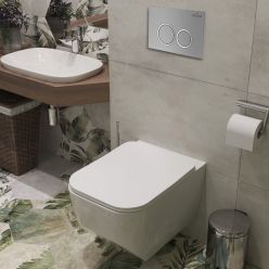 Комплект инсталляции Roxen с унитазом StounFix Slim 532055 6в1 клавиша хром