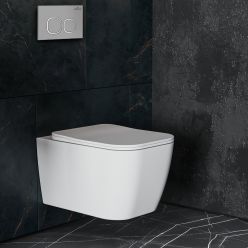 Комплект инсталляции Roxen с унитазом StounFix Slim 568244 клавиша хром матовый