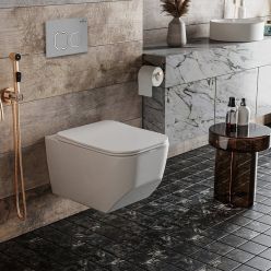 Комплект инсталляции Roxen с унитазом StounFix Slim 568544 клавиша хром матовый