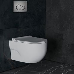 Комплект инсталляции Roxen с унитазом StounFix Slim 627320 клавиша оружейная сталь