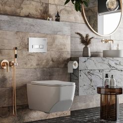 Комплект инсталляции Roxen с унитазом StounFix Slim 639404 белый