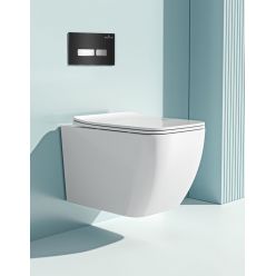 Комплект инсталляции Roxen с унитазом StounFix Slim 646038 клавиша черная