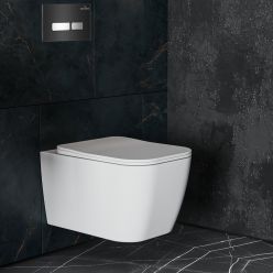 Комплект инсталляции Roxen с унитазом StounFix Slim 646038 клавиша черная