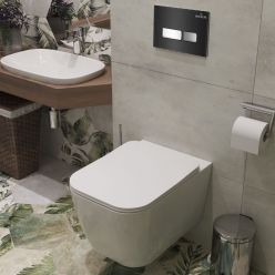 Комплект инсталляции Roxen с унитазом StounFix Slim 646038 клавиша черная