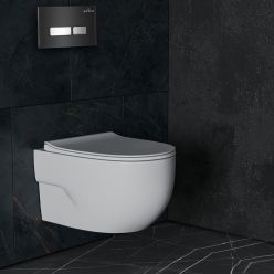 Комплект инсталляции Roxen с унитазом StounFix Slim 646666 клавиша черная