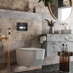 Комплект инсталляции Roxen с унитазом StounFix Slim 649644 клавиша черная