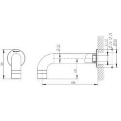 Излив для ванны Bravat FS101C